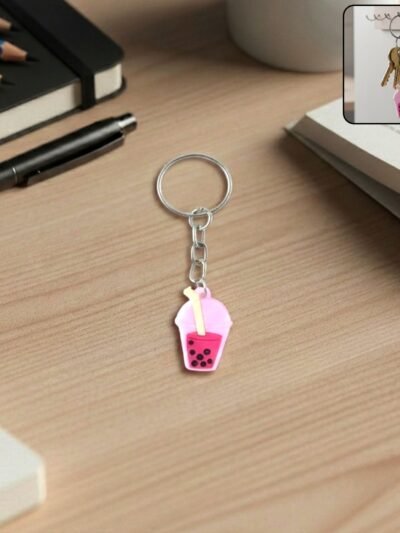Bubble Tea Keychain – Cute Mini Cup Charm for Bags & Keys