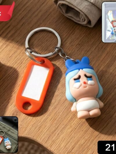 Cartoon Baby Character Keychain – Label Tag Holder for Easy ID