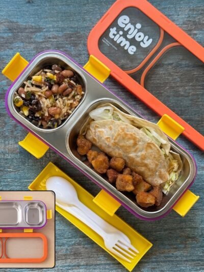 Stainless Steel Leak-Proof Lunch Box � 2 Compartments & Secure Seal