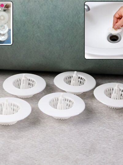 Sink Drain Hair Catcher – 5 Pcs Multipurpose Strainer Filters