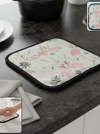 Heat Resistant Kitchen Pot Holder Mat – Stylish 20×20 cm Protector
