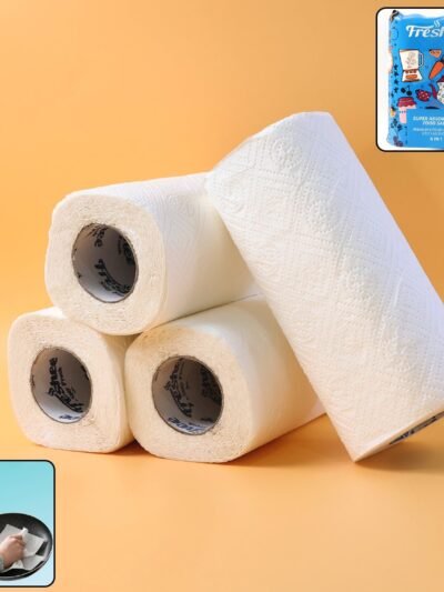 Super-Absorbent Kitchen Roll – 4 Rolls with 240 Sheets