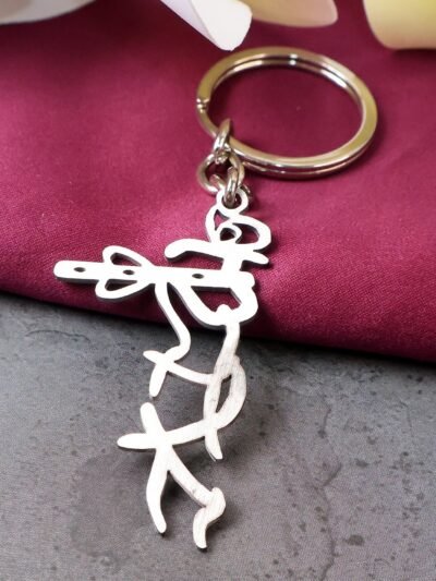 Krishna Flute Keychain – Durable Stainless Steel Spiritual Accessory