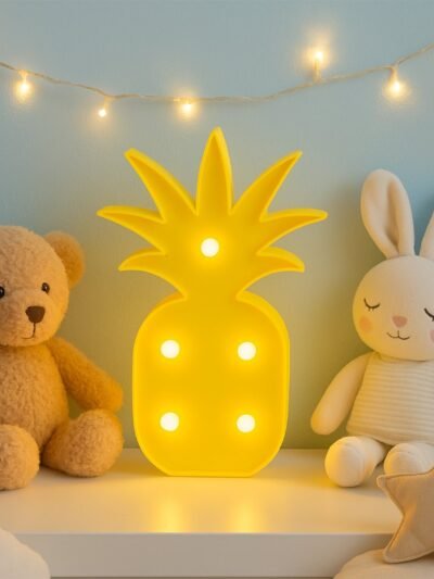 Pineapple Shaped LED Night Light – Battery Operated Decorative Lamp