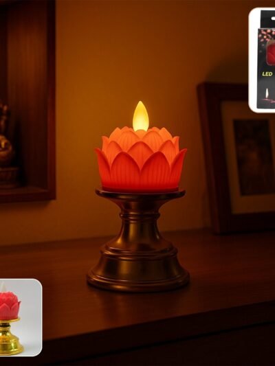Lotus LED Flameless Candle – Elegant Decorative Flameless Light