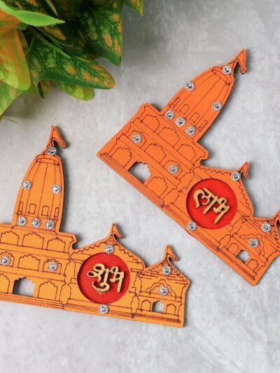 Shubh Labh Temple Wall Sticker – Vibrant Festive Home Décor