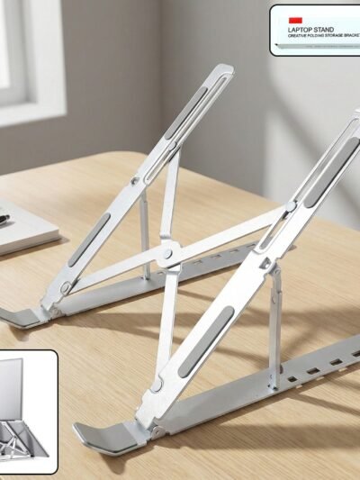 Adjustable Laptop Stand – Ergonomic Foldable Design for Desk Use