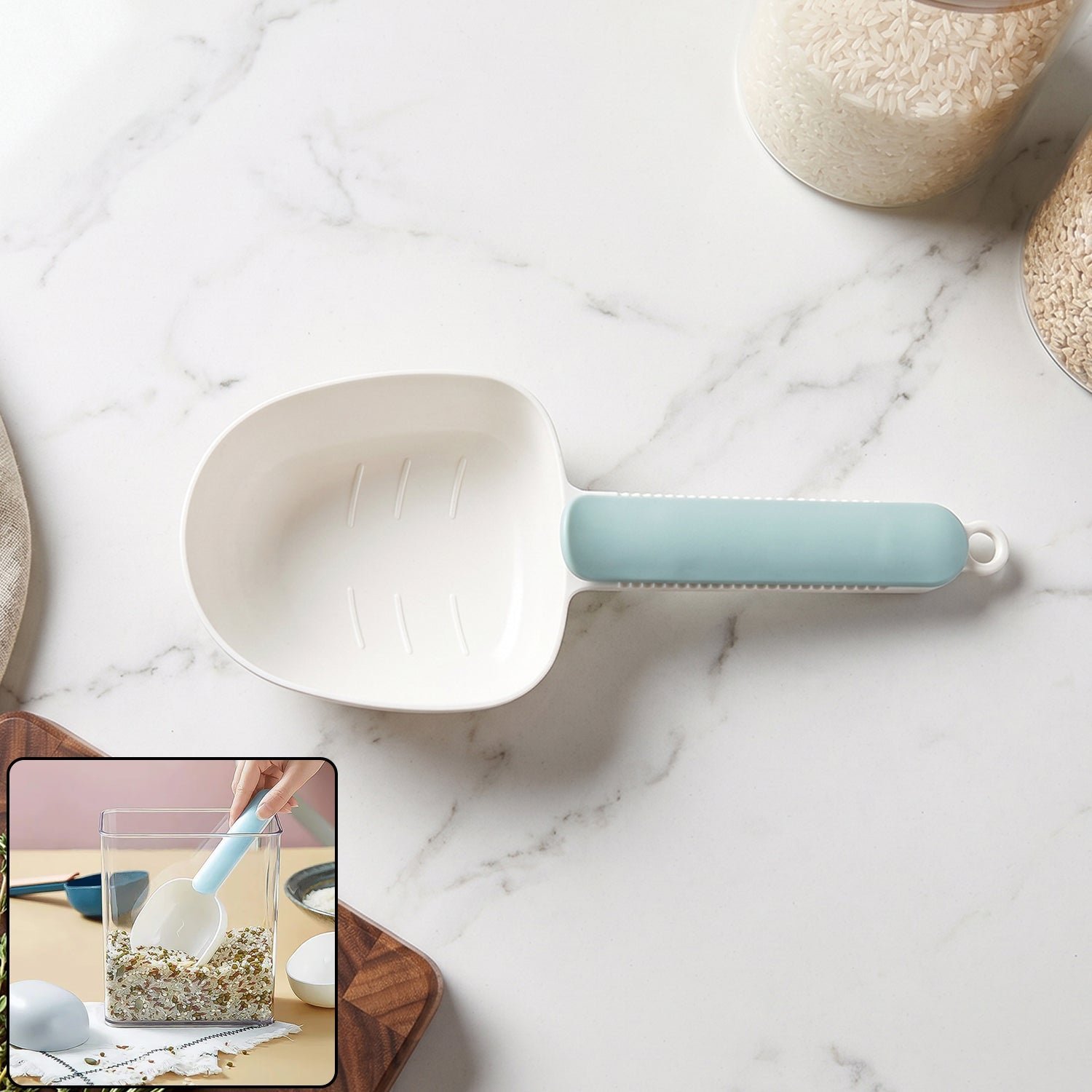 Plastic Measuring Spoon � Multi-Purpose Flour & Rice Scoop | Styleva