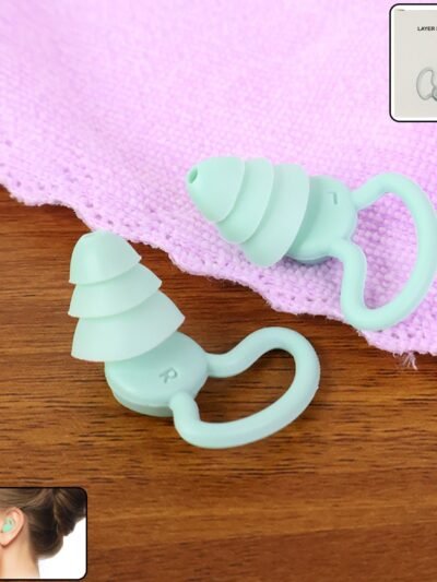 Silicone Noise Reduction Earplugs – Comfortable Triple-Layer Design