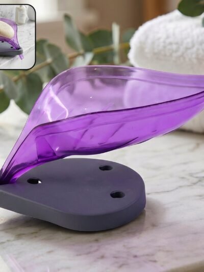 Leaf Shape Soap Tray – Self-Draining Holder | VelvetBubbles