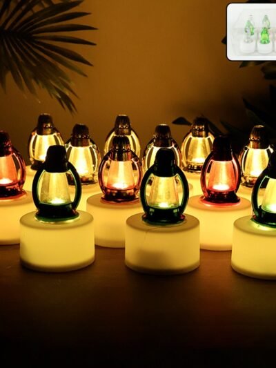 LED Decorative Candle Lamps – Set of 12 Multicolor Flameless Lights