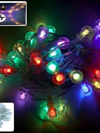 LED Decorative String Lights – 8 Meter Multicolor Bubble Balls