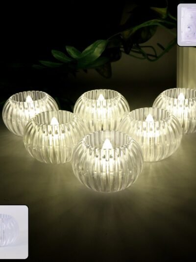 LED Flameless Tealight Candles – Crystal Design Warm Glow Set