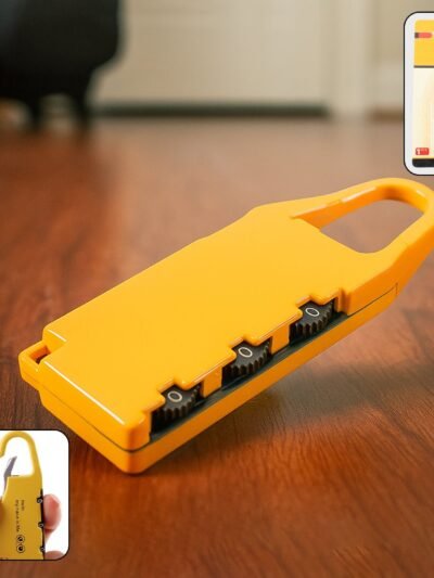 3-Digit Combination Lock – Portable Keyless Security with Carabiner