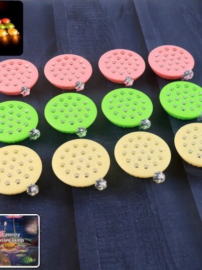 Lotus Canopy LED Decorative Lamps – Set of 12 Multicolor Flameless Lights