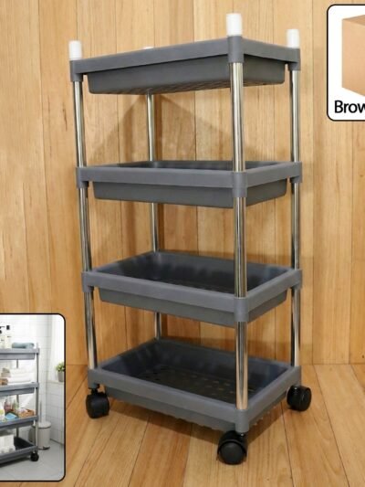 4-Layer Rolling Storage Cart – Durable & Mobile Organizer