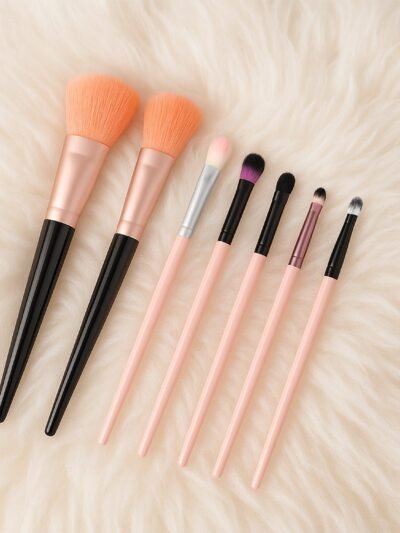 Professional Soft Makeup Brush Set – 7-Pc with Travel Pouch