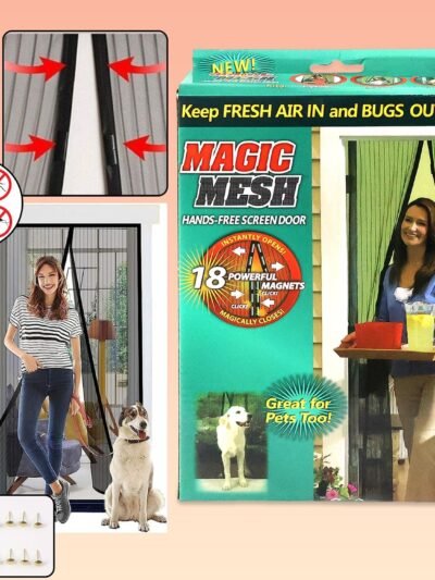 Magic Mesh Screen Door – Hands-Free Bug & Insect Protection