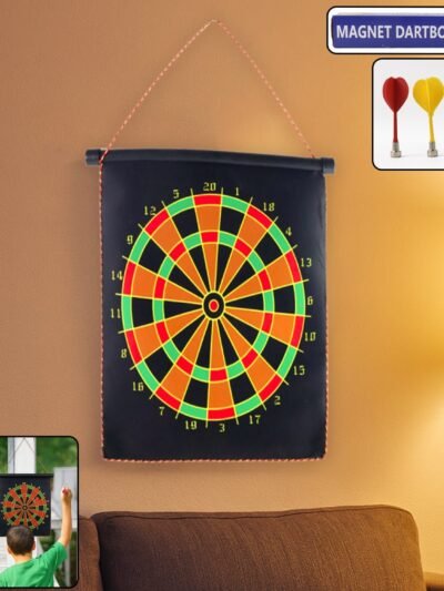 Magnetic Roll-Up Dartboard – Safe, Portable 12-Inch Set