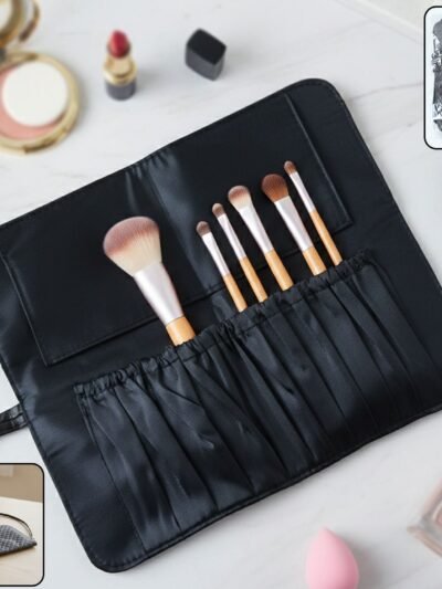 Makeup Brush Organizer Bag – Foldable & Travel-Friendly Storage