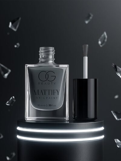 Calm Grey Matte Nail Polish – Quick Dry & Long-Lasting 10ml