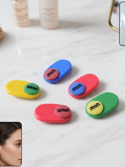 Decorative Hair Clip Set – 4-Piece Text Accent Styling