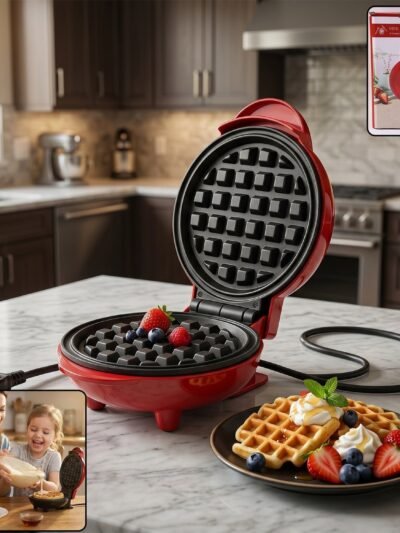 Mini Waffle Maker – Non-Stick, Compact & Easy to Use | Chef's Embrace