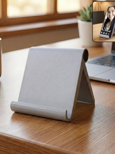 Mobile Stand – Foldable Plastic Desktop Holder for Hands-Free Use