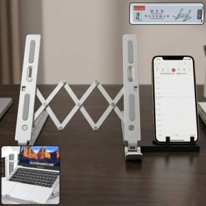 Adjustable Foldable Aluminium Laptop Stand – Ergonomic & Portable