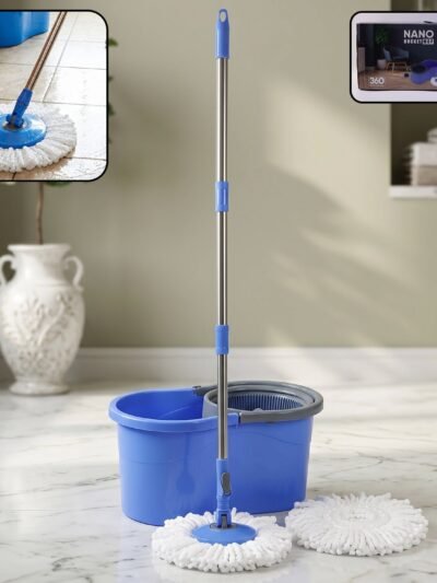360� Rotating Turbo Spin Mop � Effortless Floor Cleaning with Long Handle