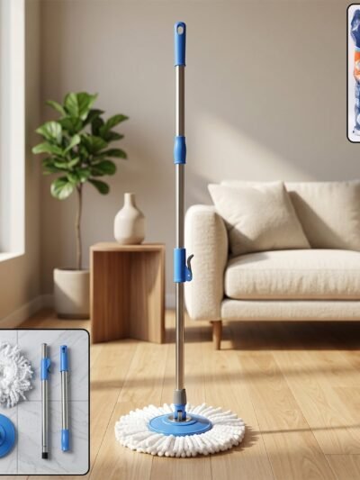 360� Rotate Spin Mop � Effortless Floor Cleaning with Stainless Steel Handle