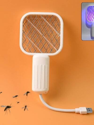 Electric Mosquito Swatter Racket – Rechargeable USB Bug Zapper