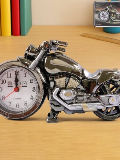 Motorcycle Alarm Clock – Stylish Analog Table Clock for Home Decor