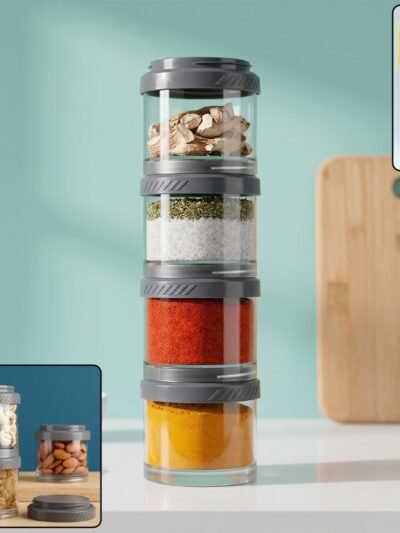 Stackable Storage Container Set � Space Saving & Modular Design