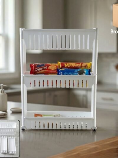 Kitchen Storage Rack – Durable 3-Layer Organizer for Countertops