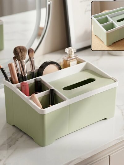 Multipurpose Plastic Organizer Box � Neat Storage with Tissue Holder