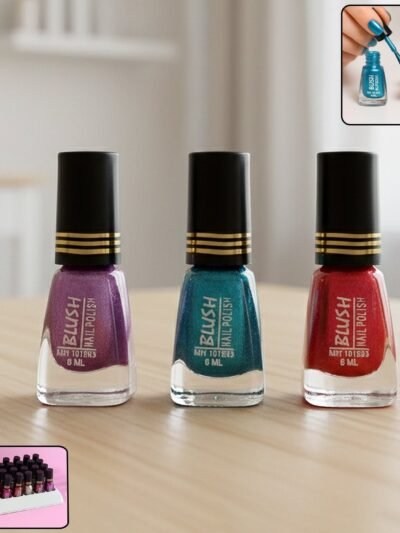 Metallic Mini Nail Polish – 6 ML Quick-Dry Glitter Finish
