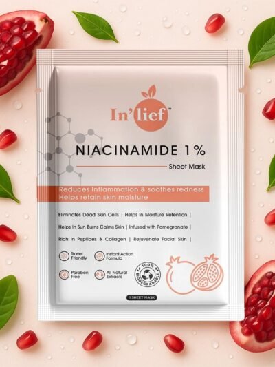 Niacinamide 1% Hydrating Facial Sheet Mask – Soothes & Calms Skin