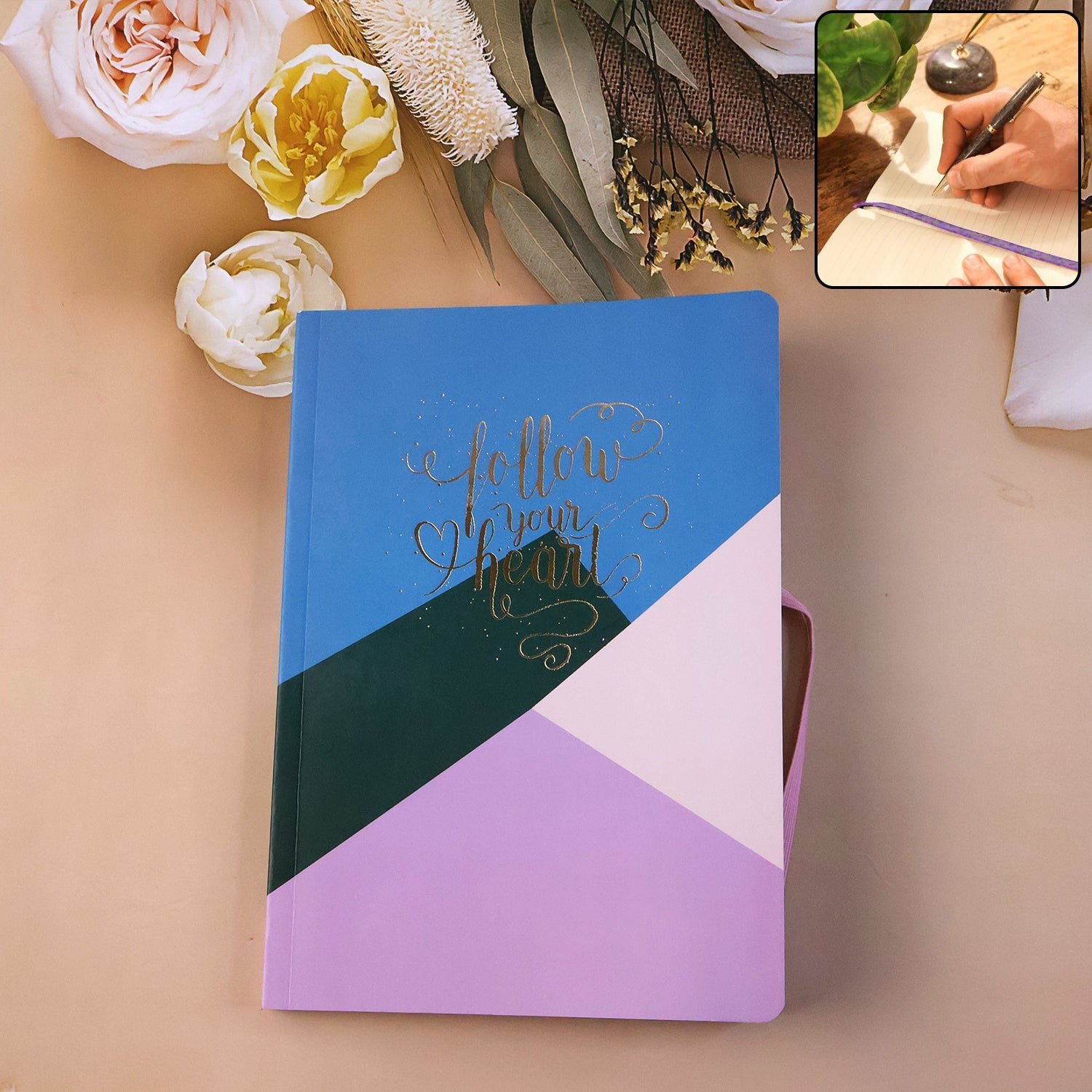 Hardcover Ruled Notebook – 200 Pages with Calendar, 21x15 cm