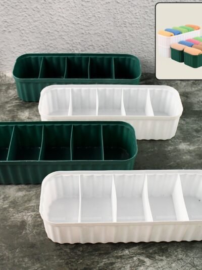 Drawer Organizer for Socks – 5-Compartment Storage (4-Pack) | Organivo