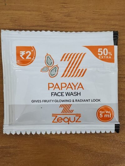 Papaya Face Wash Sachet – Travel-Friendly Single-Use 5ml