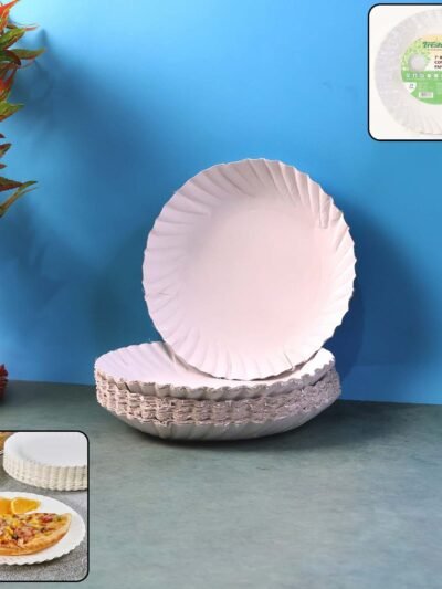 Compostable Paper Plates – 7 Inch Sturdy Eco-Friendly Pack of 25
