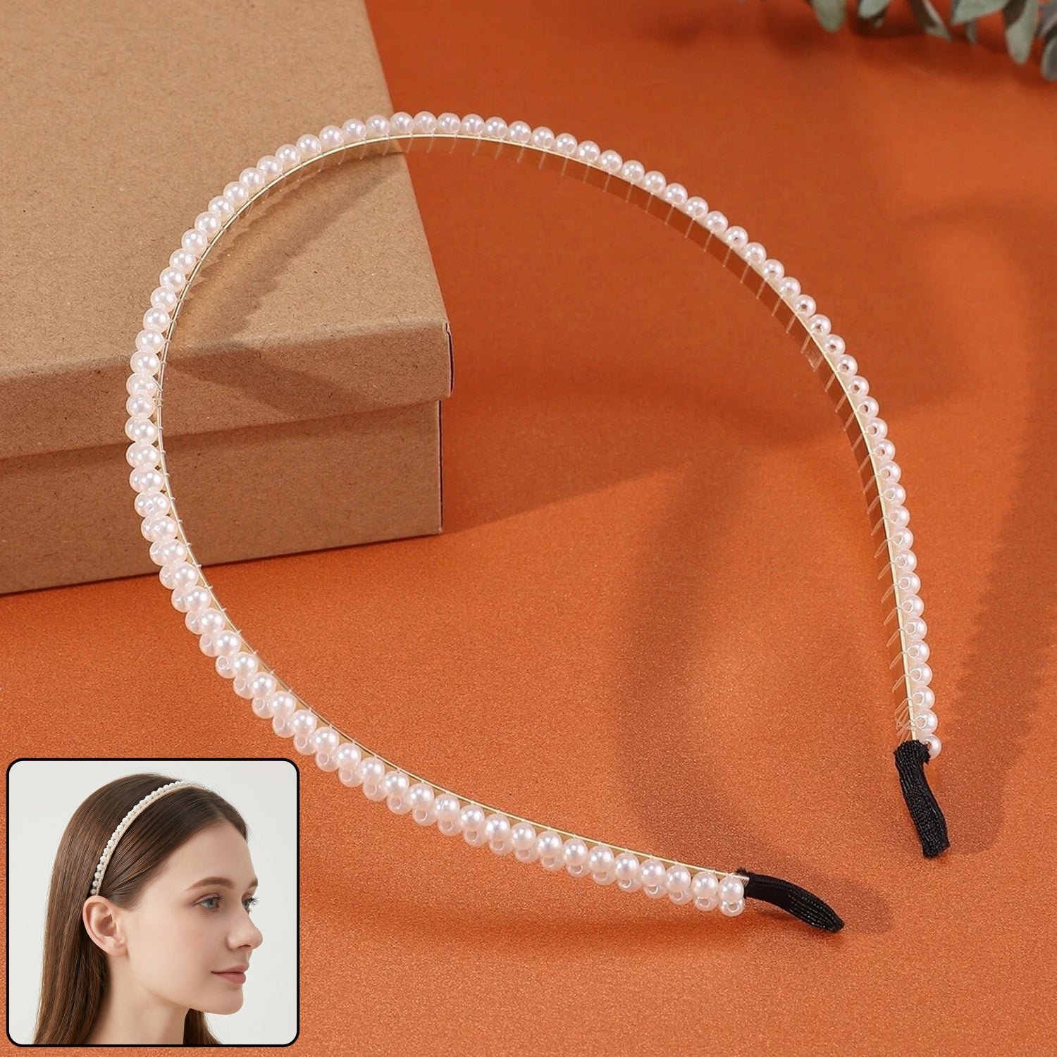 Premium Pearl Embellished Hairband � Elegant & Comfortable Fit