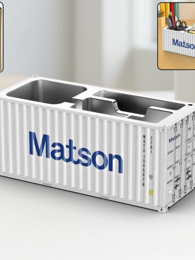Container-Style Desk Organizer – Multi-Compartment Storage Box