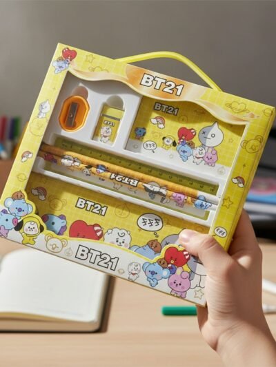 Cartoon Printed Pencil Box – Complete Kids Stationery Set