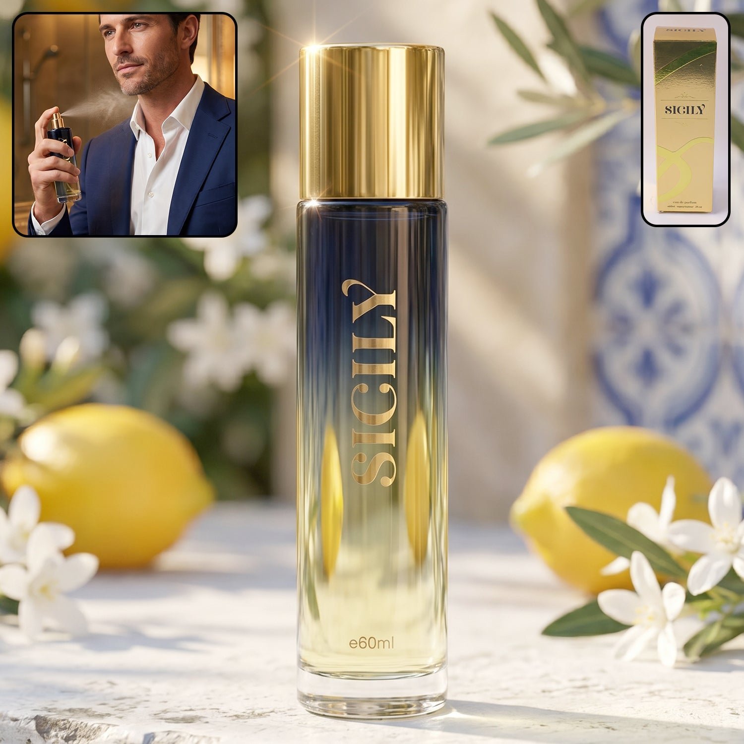 Men's Eau De Parfum � Long-Lasting Citrus Floral Scent