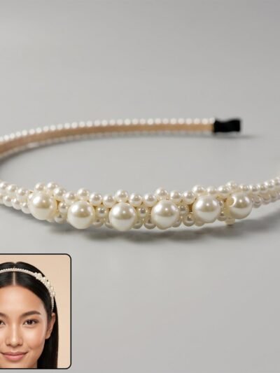 Pearl Beaded Headband � Elegant and Lightweight for Daily & Party Wear