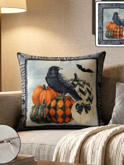 Decorative Cushion Cover � Stylish Zipper Closure for Home Decor