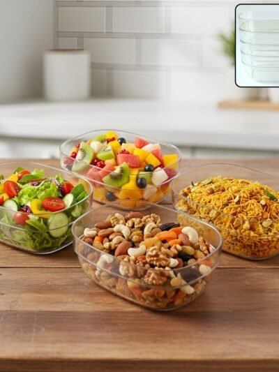 Clear Serving Bowl Set – 4 Durable Multipurpose Bowls