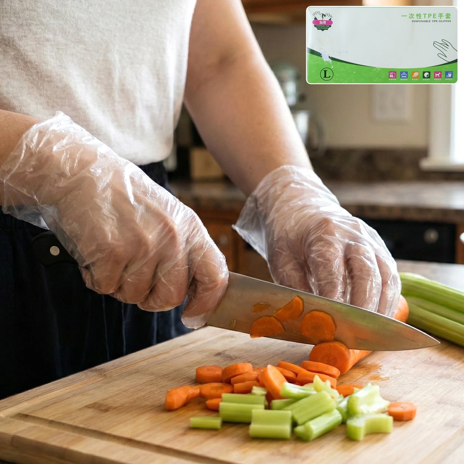 Disposable Plastic Gloves � Pack of 100, Food & Hygiene Safe